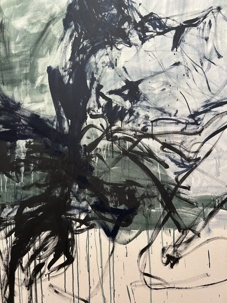 Image of detail of Tracey Emin's painting 'From the Mountain to the Lake'