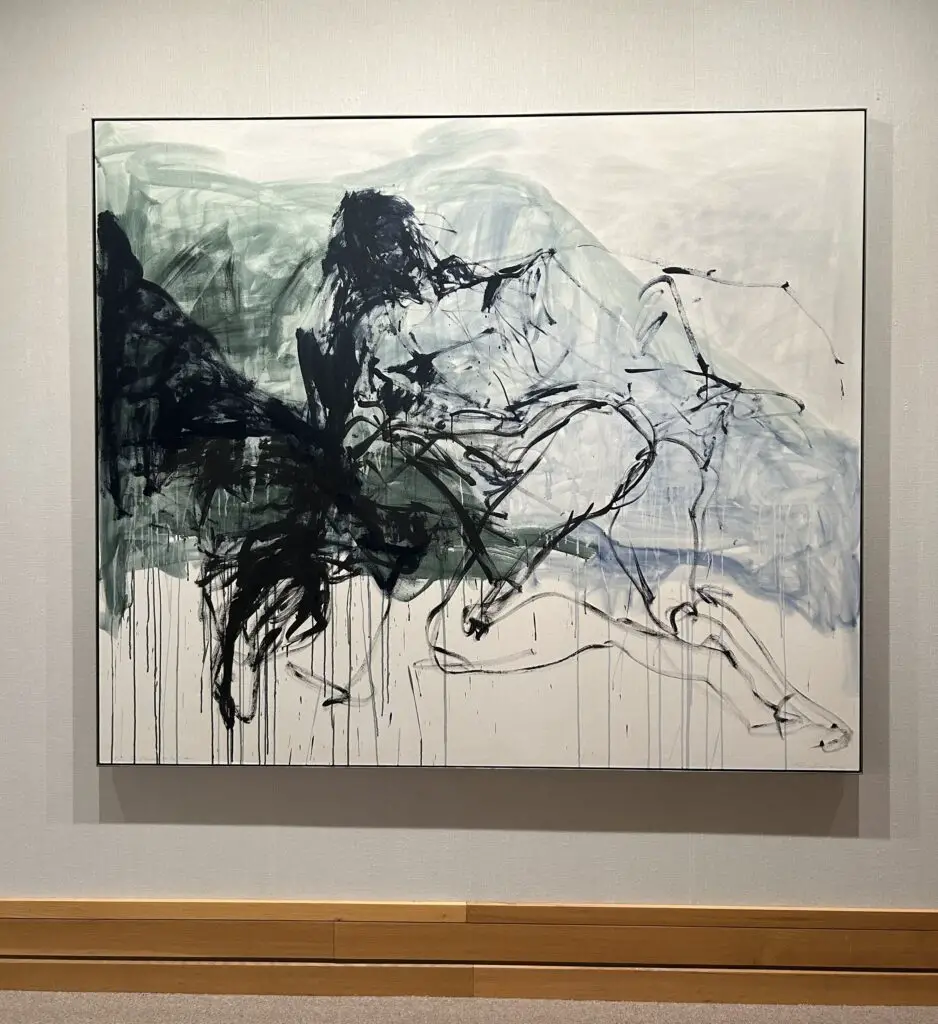 Installation view of TRacey Emin's 'From the Mountain to the Lake' painting of 2022