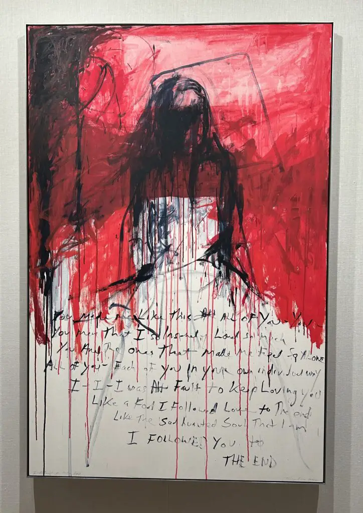 An image of Tracey Emin's painting 'I loved you until the End'
