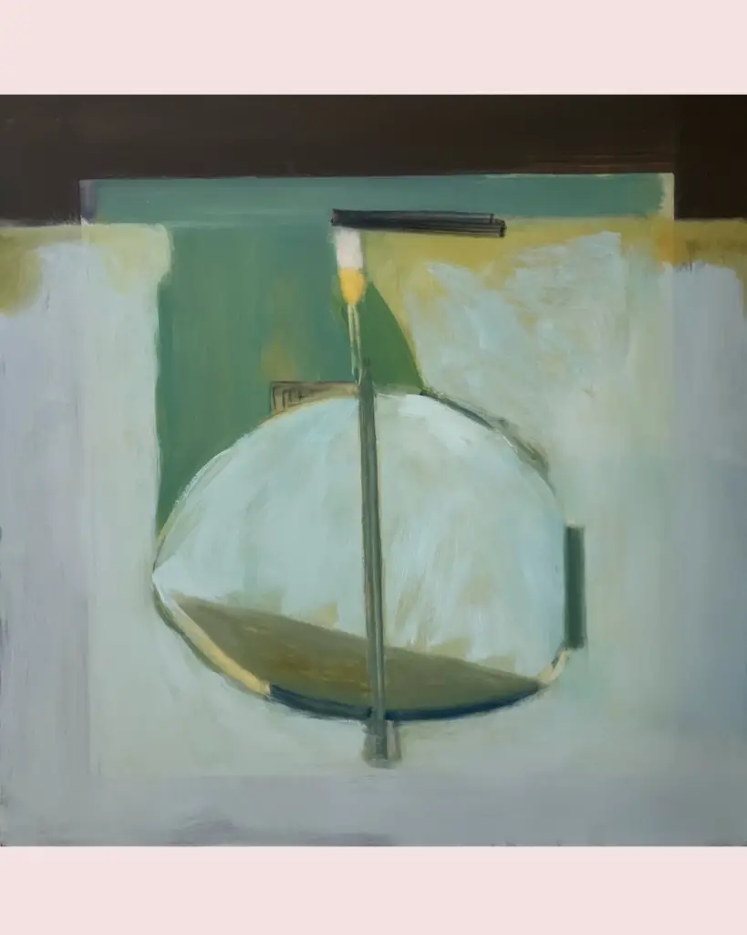 A photograph of Heath Hearn's oil painting, 'Helm'. 60 x 60 cm